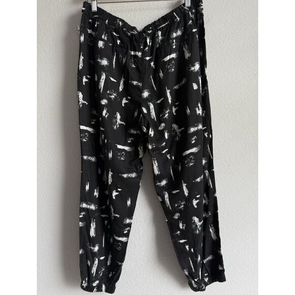 Khakis by GAP Women’s‎ Black White Lightweight Printed Pleated Pants Large NEW - Picture 8 of 12
